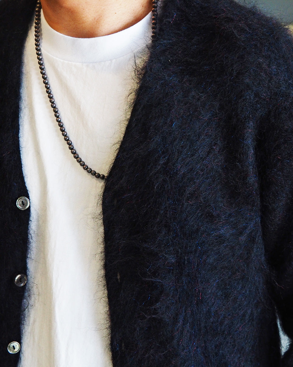 A.R.P.® Authentic Reproduction Products® モヘアカーディガン Premium Classic Mohair Cardigan W/Pocket "Abstract Black"