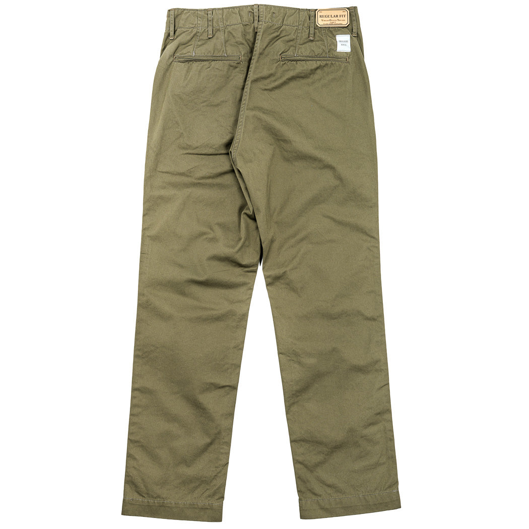 WORKERS ワーカーズ Officer Trousers, Regular Fit, 8 oz Hunter Green Chino
