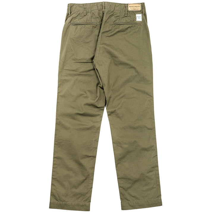 WORKERS ワーカーズ Officer Trousers, Regular Fit, 8 oz Hunter Green Chino