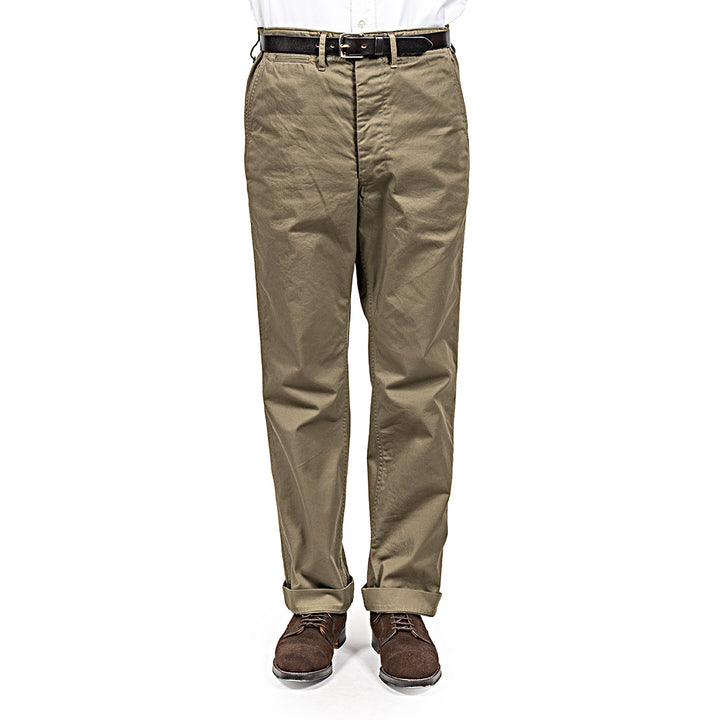 WORKERS ワーカーズ Officer Trousers, Regular Fit, 8 oz Hunter Green Chino