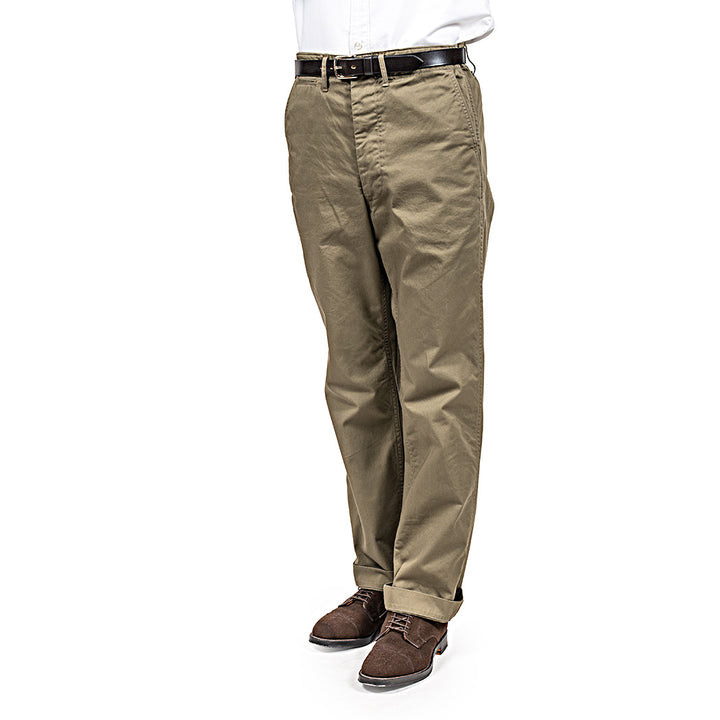 WORKERS ワーカーズ Officer Trousers, Regular Fit, 8 oz Hunter Green Chino