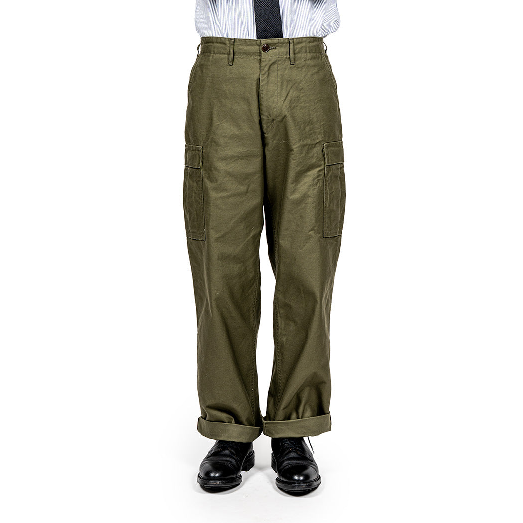 WORKERS ワーカーズ M-65 Trousers Mod, OD Reversed Sateen