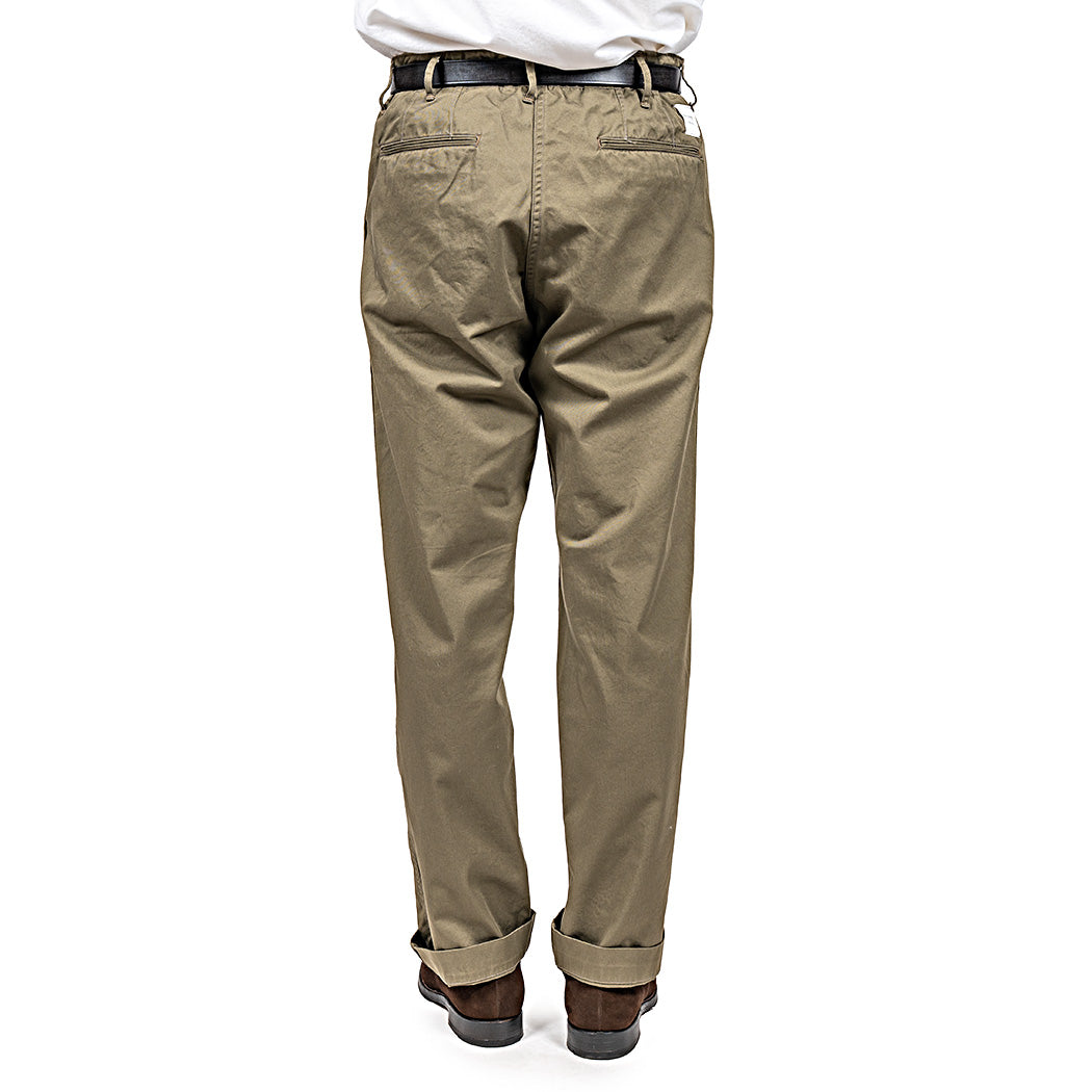 WORKERS ワーカーズ Officer Trousers, Regular Fit, 8 oz Hunter Green Chino