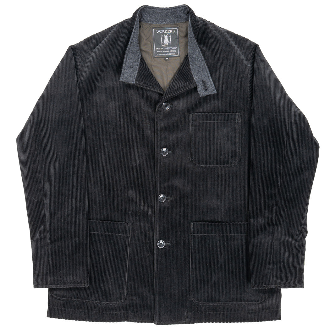 WORKERS ワーカーズ Forestier, Heavy Corduroy, Black