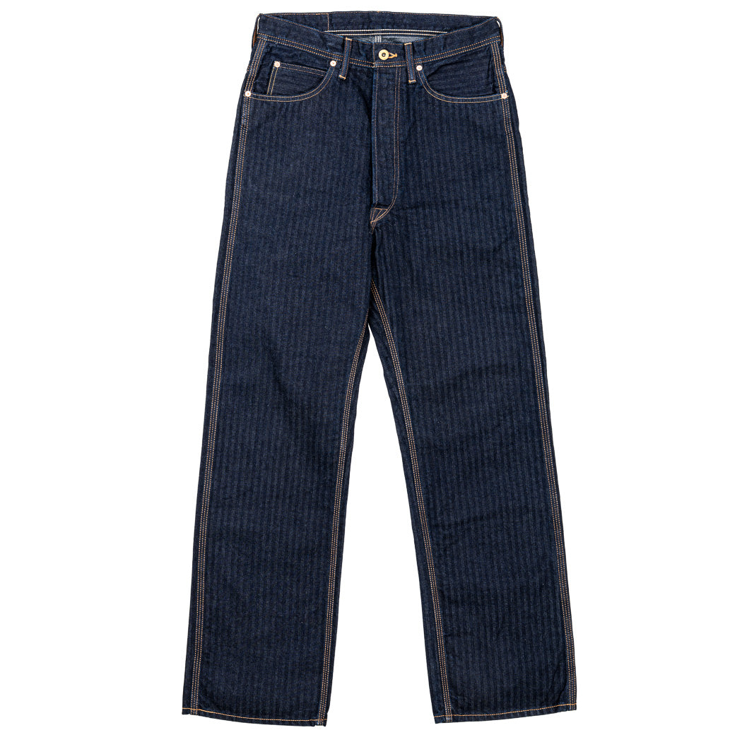WORKERS ワーカーズ Lot 815 Work Pants, 12 oz, Grey Back Indigo Herringbone