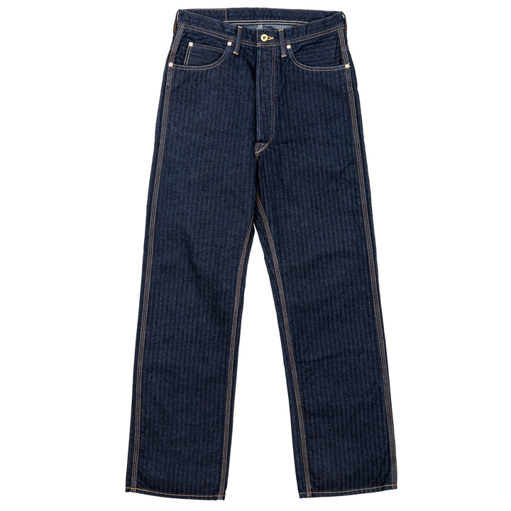 WORKERS ワーカーズ Lot 815 Work Pants, 12 oz, Grey Back Indigo Herringbone