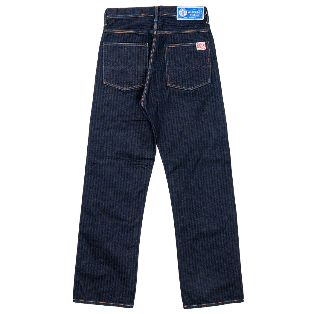 WORKERS ワーカーズ Lot 815 Work Pants, 12 oz, Grey Back Indigo Herringbone