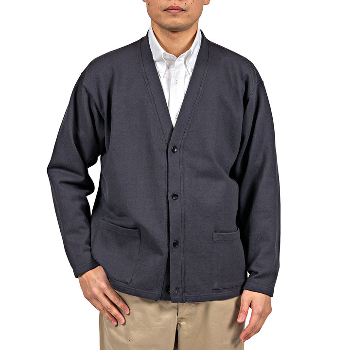 WORKERS ワーカーズ Cotton Relax Cardigan, Fade Black