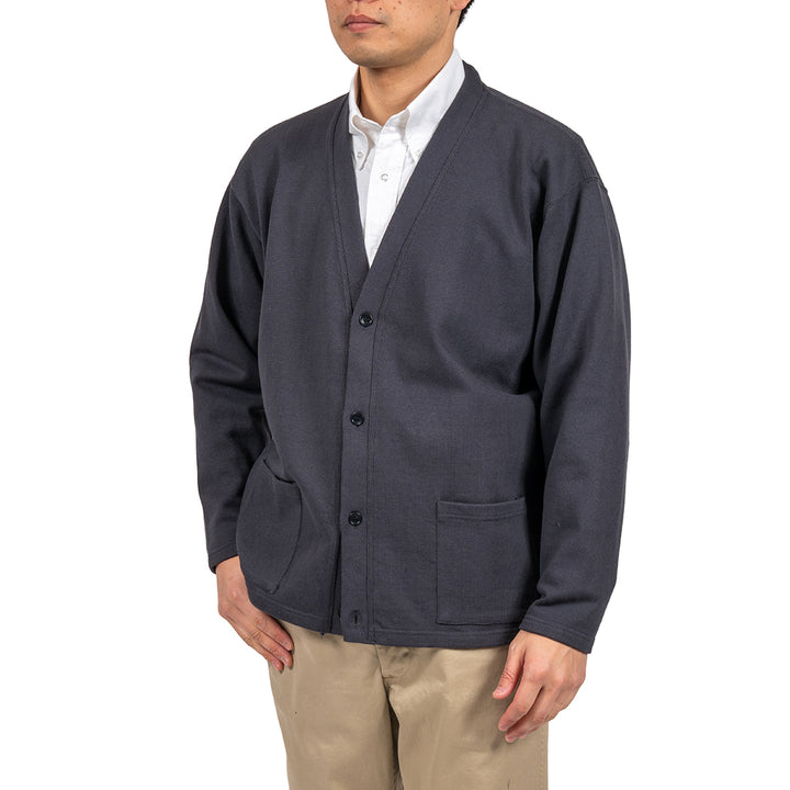 WORKERS ワーカーズ Cotton Relax Cardigan, Fade Black