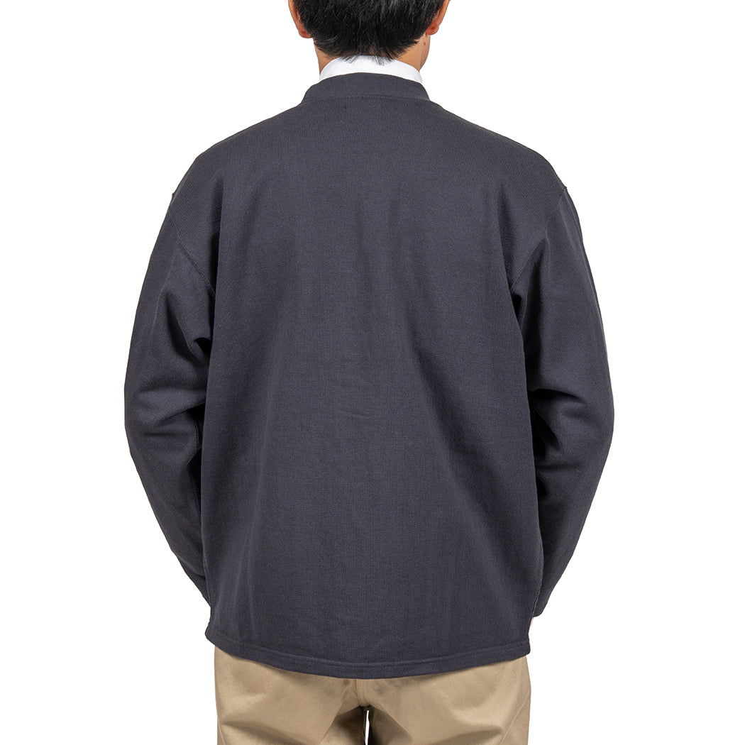 WORKERS ワーカーズ Cotton Relax Cardigan, Fade Black