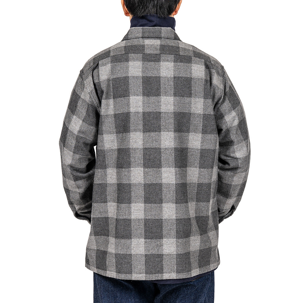 WORKERS ワーカーズ Open Collar Shirt, Cotton Wool Flannel, Check