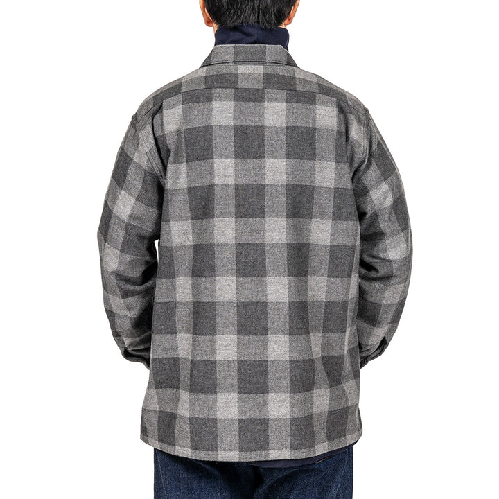 WORKERS ワーカーズ Open Collar Shirt, Cotton Wool Flannel, Check