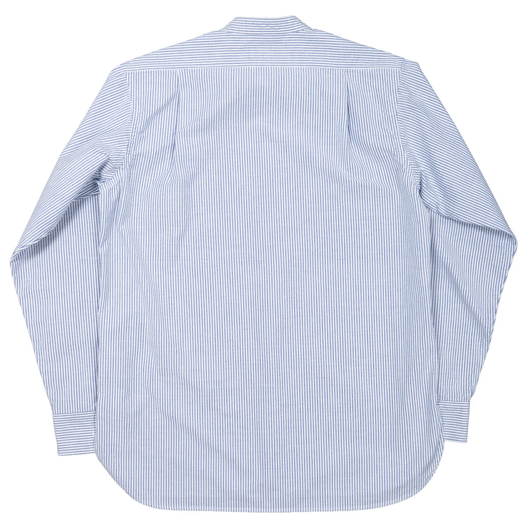 WORKERS ワーカーズ Band Collar Shirt, Supima OX, Stripe