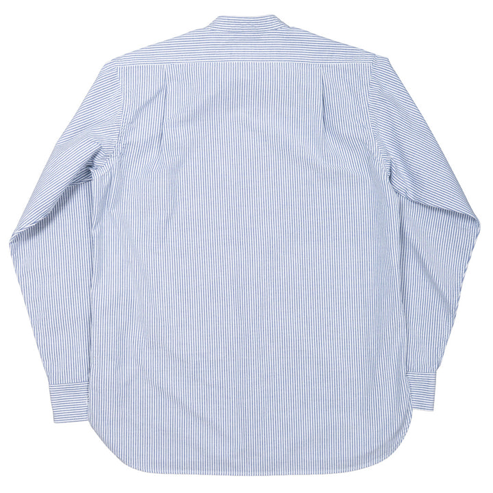 WORKERS ワーカーズ Band Collar Shirt, Supima OX, Stripe