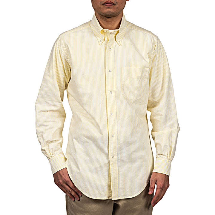 WORKERS ワーカーズ 7 Button BD, Stripe OX, Yellow