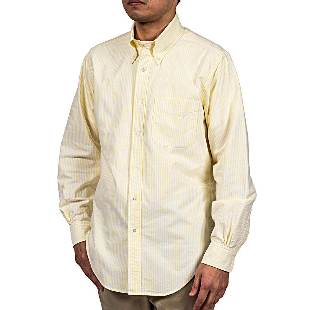 WORKERS ワーカーズ 7 Button BD, Stripe OX, Yellow