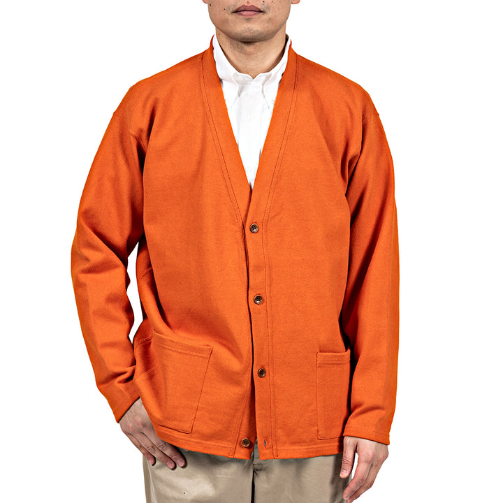 WORKERS ワーカーズ Cotton Relax Cardigan, Orange