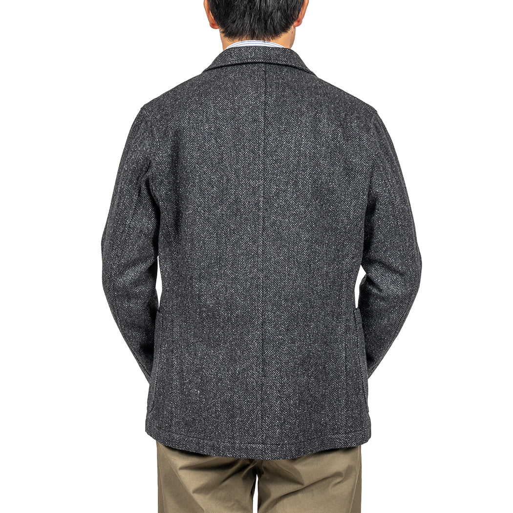 WORKERS ワーカーズ Lounge Jacket, Twisted Herringbone Tweed