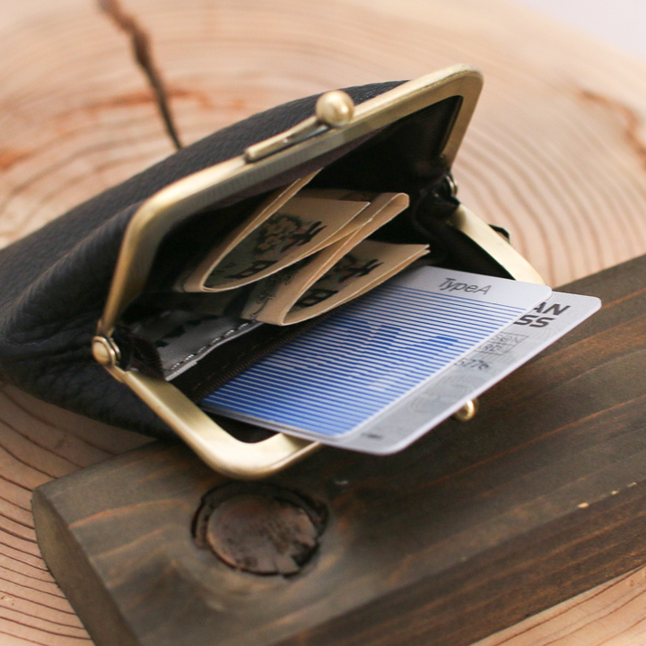 Mr.OLDMAN  Deer Leather Clasp Purse Wallet  Produced in Mount Akagi